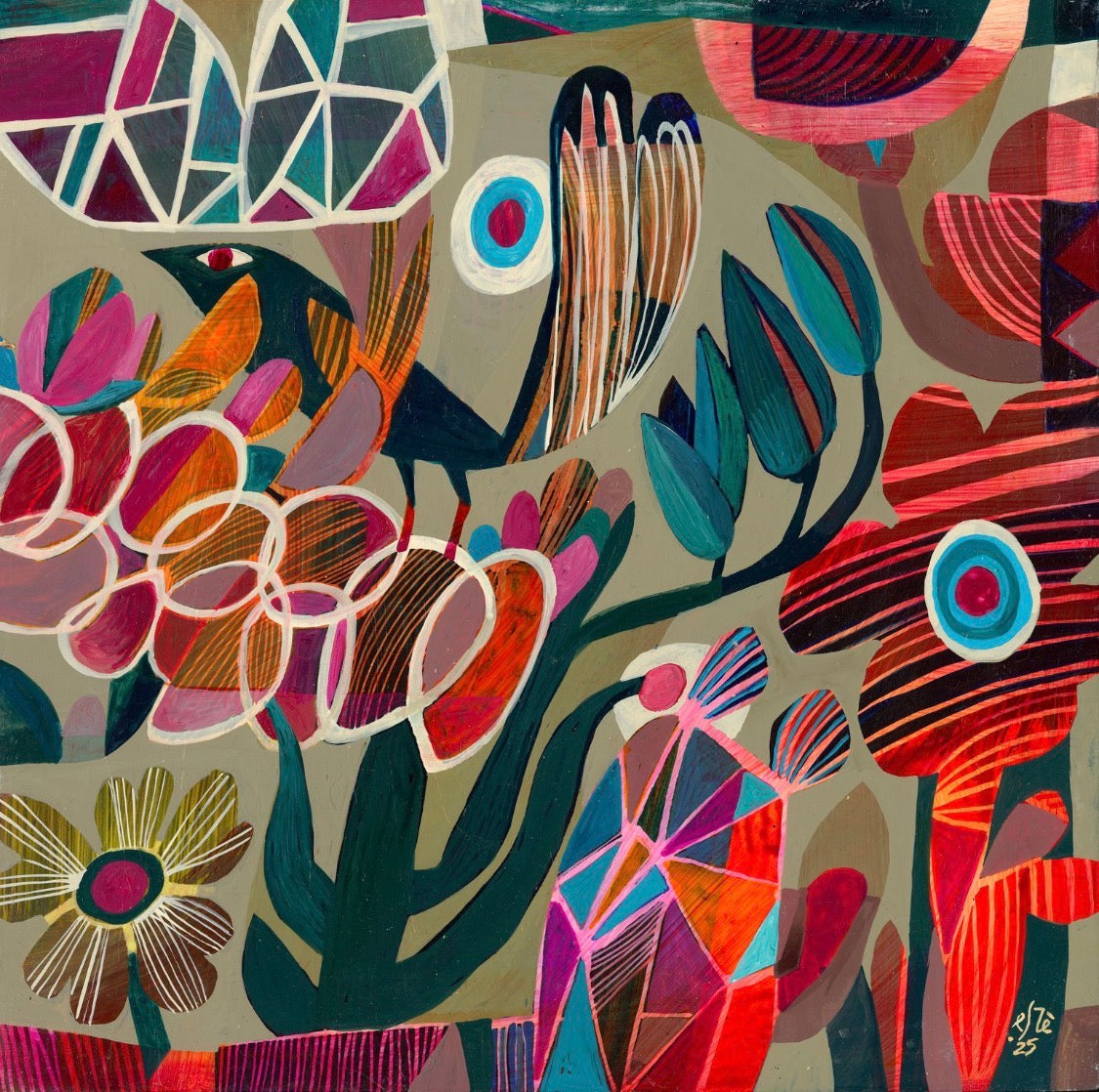 Original Painting - Hiding Bird