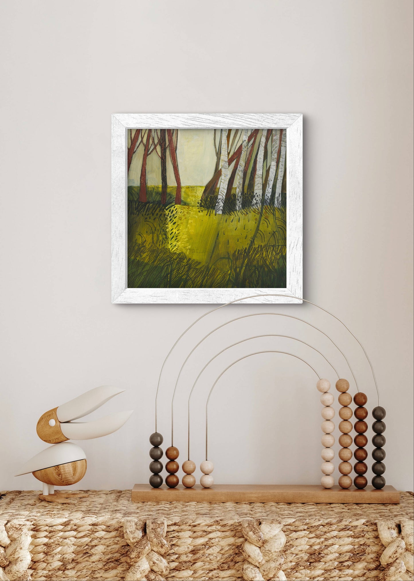 Original Painting - Four Birch Trees