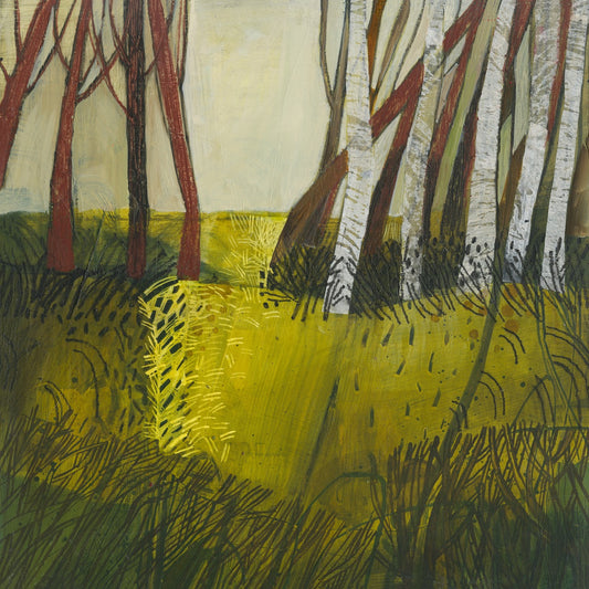 Original Painting - Four Birch Trees