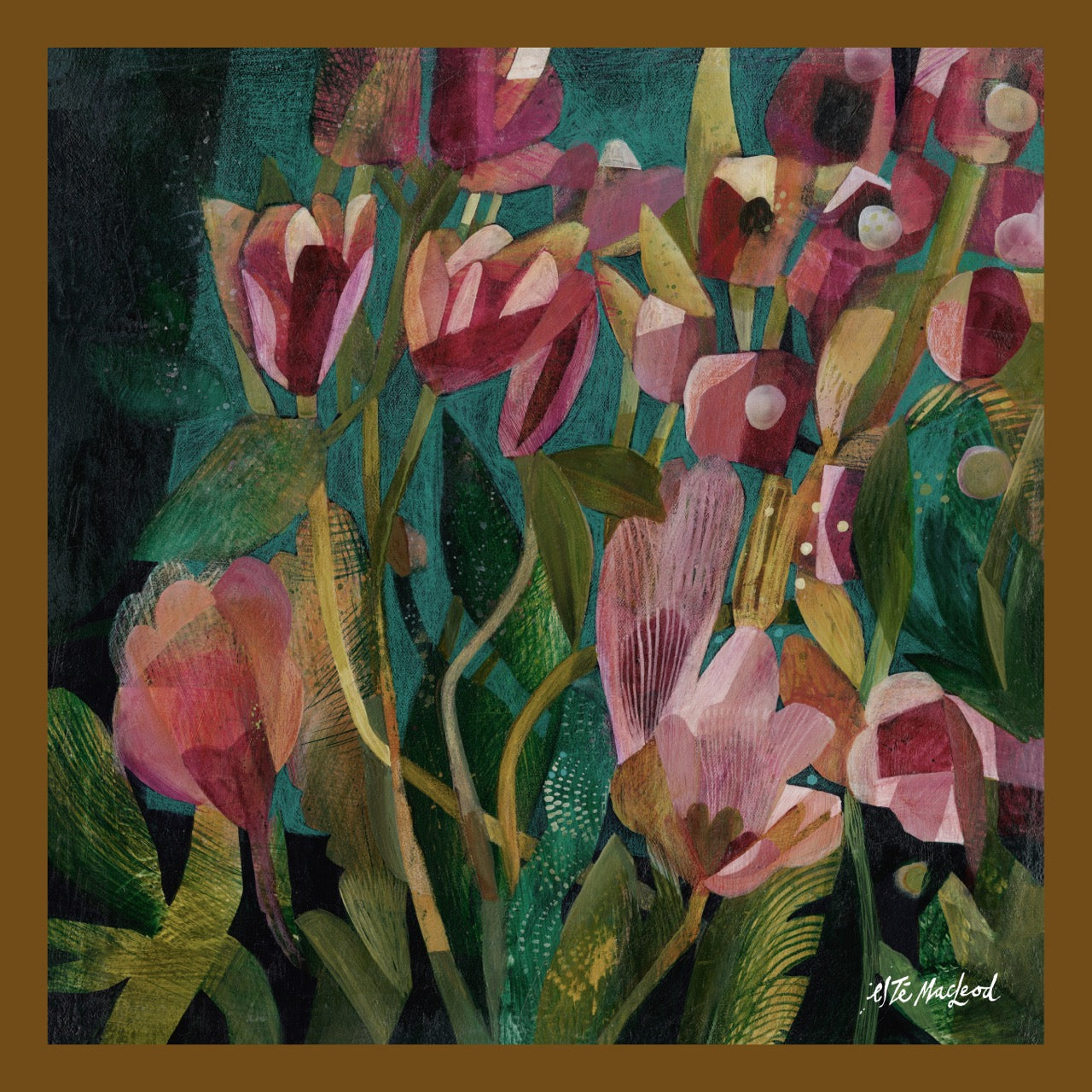 Autumn Florals Scarf, Medium