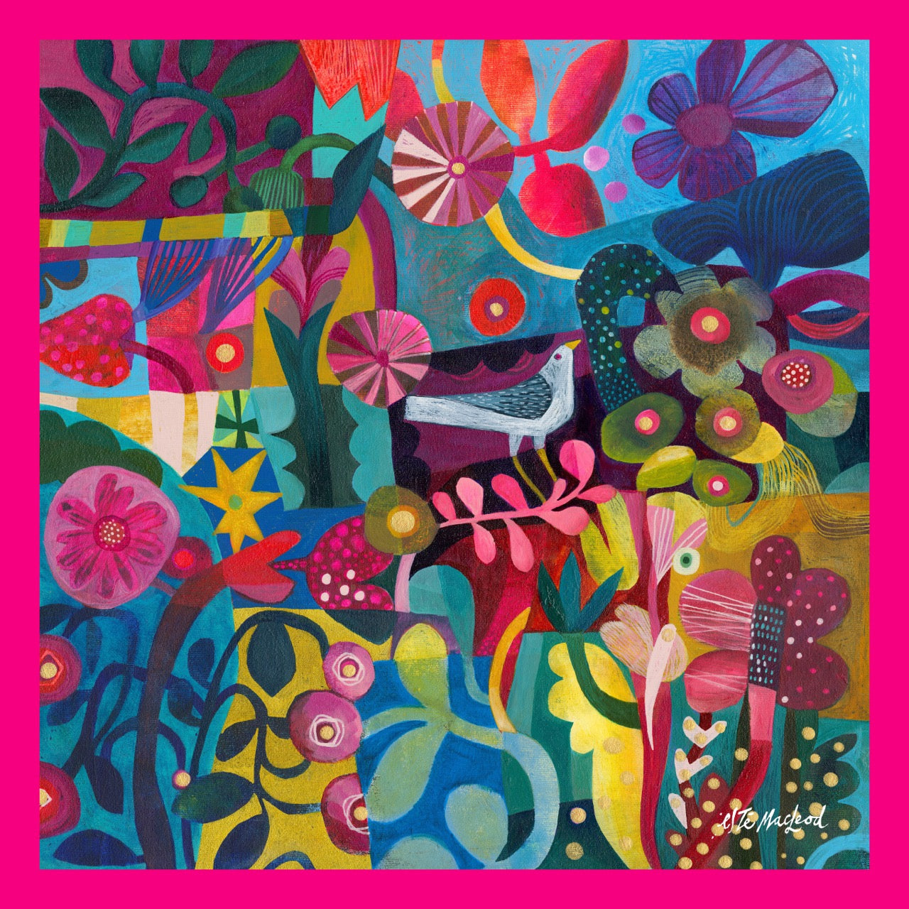 Colour Bird Scarf, Medium & Large